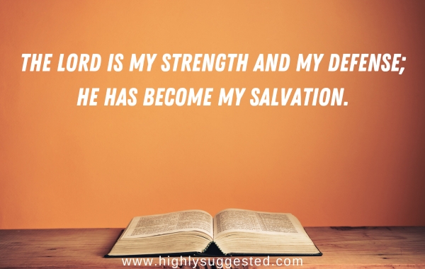 The Lord is my strength and my defense; he has become my salvation.
