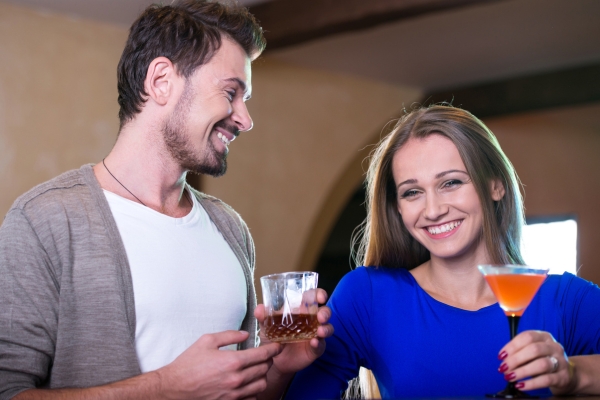 couple drinking alcohol 